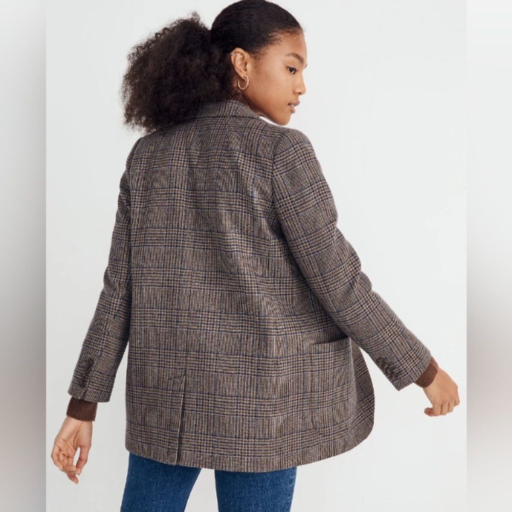Madewell Larsen plaid wool blazer